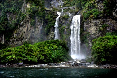 After the rain Milford Sound NZ
