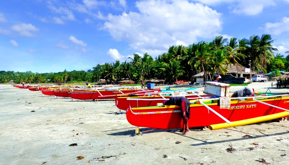 Colourful fishermens boats. Ilocos Norte.
