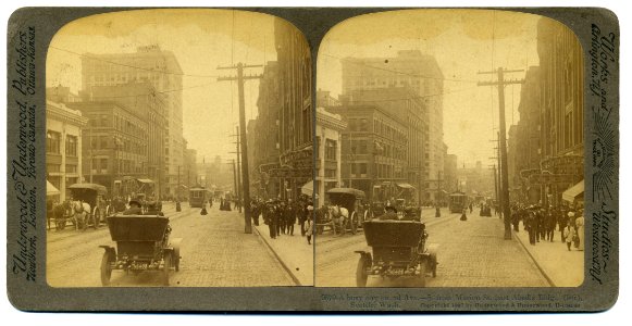 2nd Ave., Seattle, Washington Stereoview 1907 photo