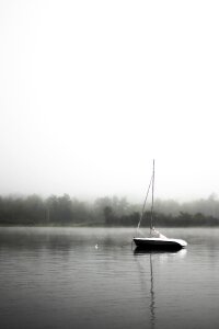 Calm seascape sailboat photo