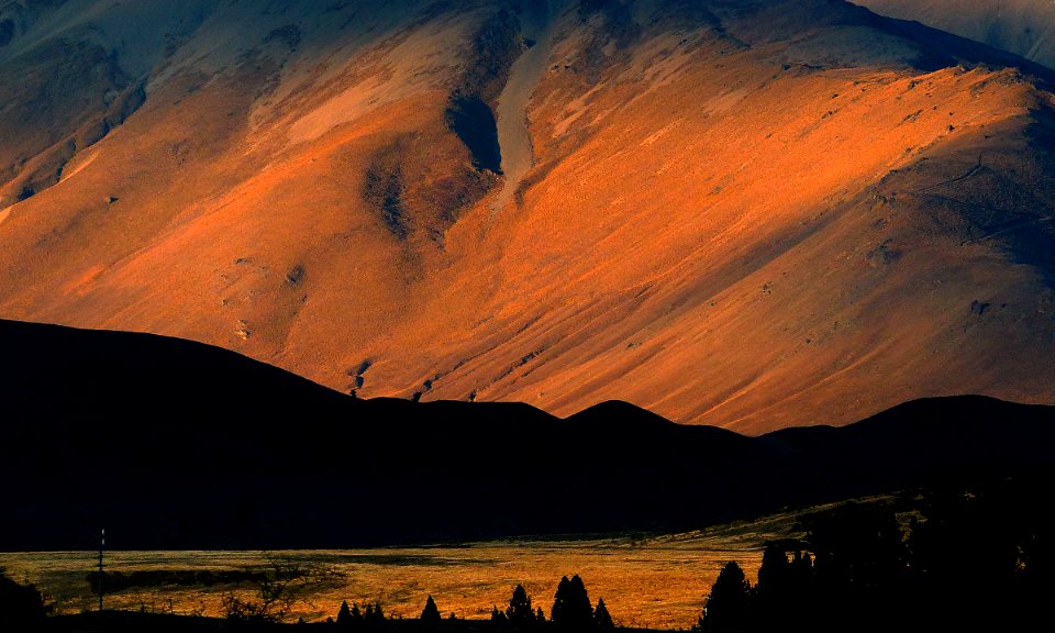 Last light on The Two Thumb Range.