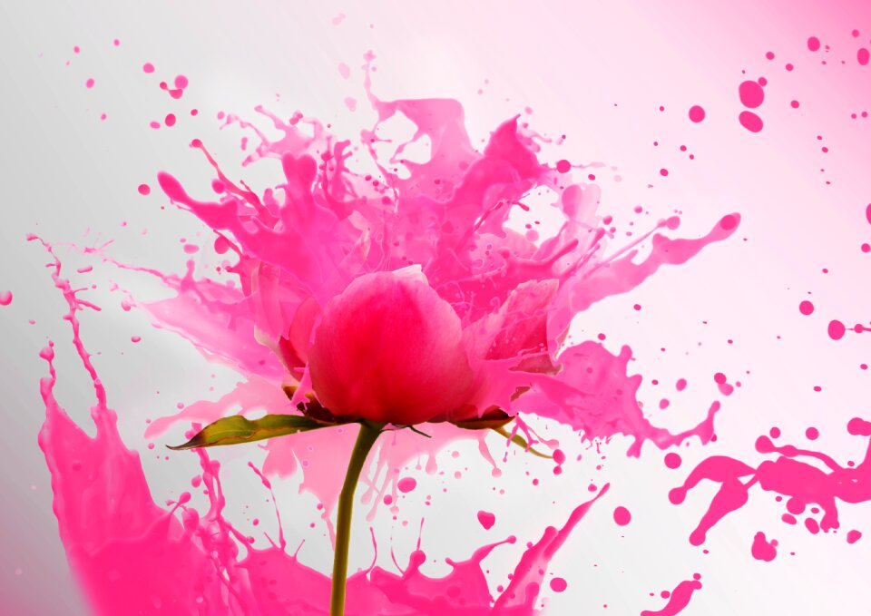 Flowers synthetic artwork