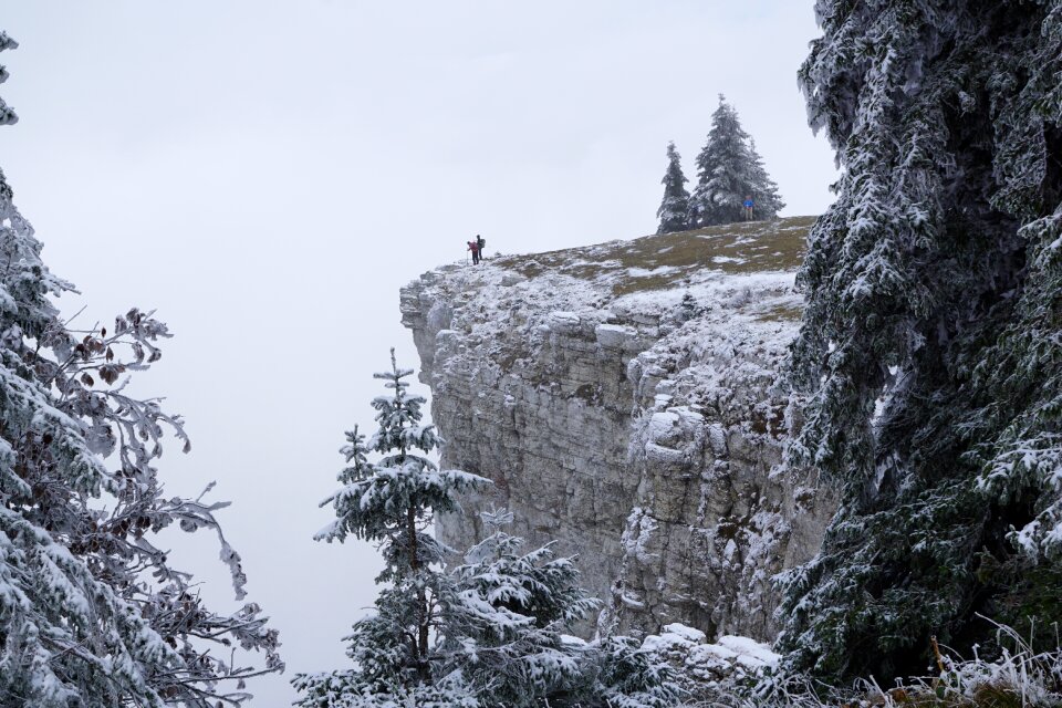 Switzerland cliff fog