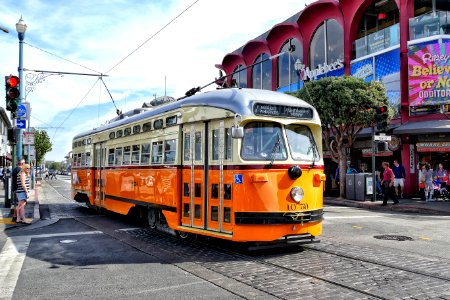 Historic Streetcars in San Francisco No.1059. photo