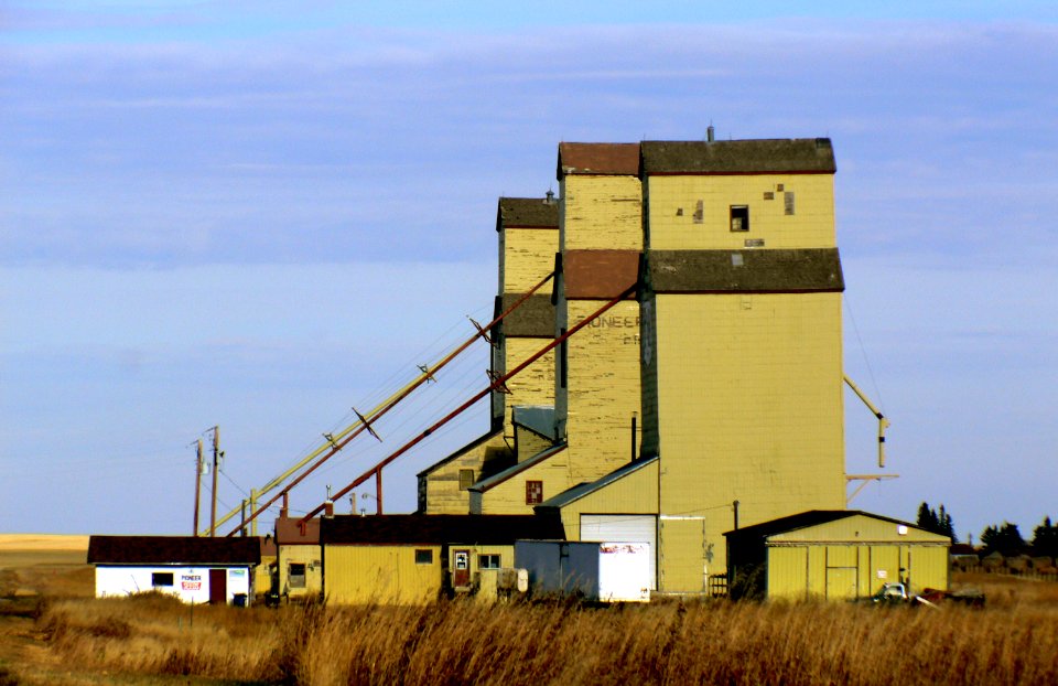 Grain Elevators Mossleigh Alberta.
