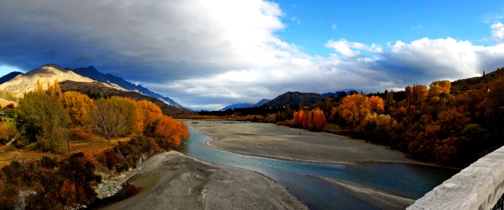 Gold on the Shotover River. NZ. photo
