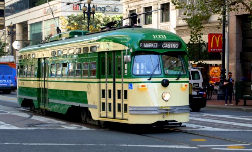 Historic Streetcars in San Francisco No.1051. photo