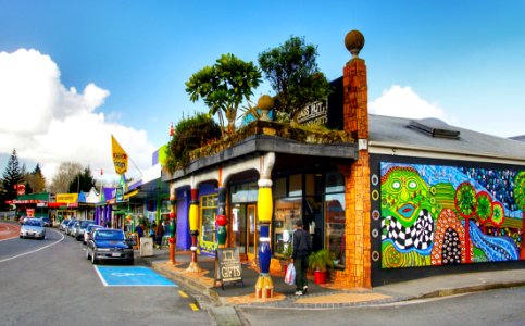 Colourful Kawakawa, New Zealand. photo