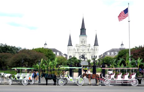 Carriages Jackson Sq New Orleans. photo