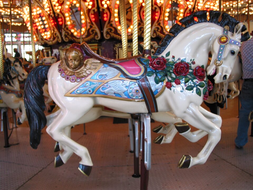 Retro nostalgic merry-go-round