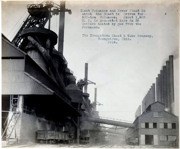 Blast Furnace and Power Plant, 1918 National Archives photo