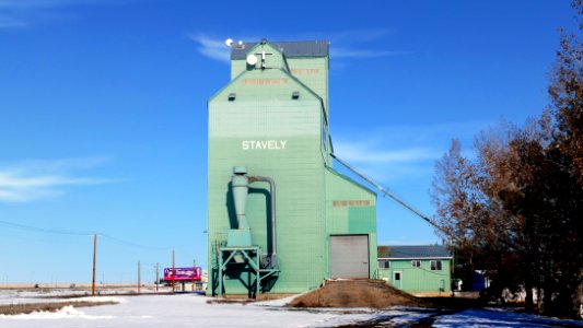 Grain elevator. Stavely Alberta. photo