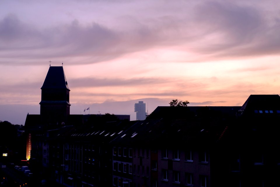 Der morgendlichen Blick aus dem Schlafzimmerfenster