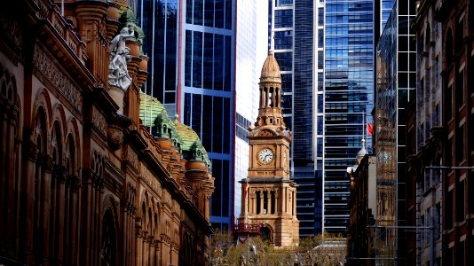 Sydney Town Hall clock tower.
