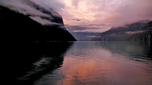 Dawn. Milford Sound NZ photo