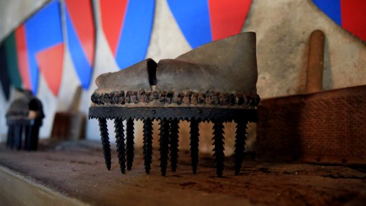Château d'Aujac - Les chaussures à enlever les bogues