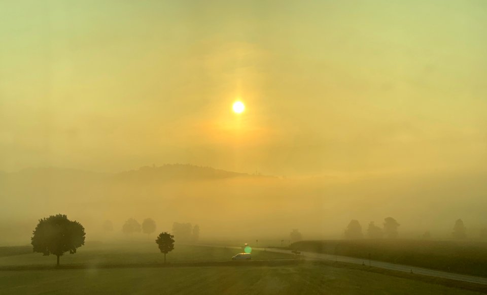out of the train window