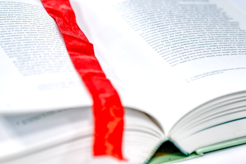 A book and a bookmark