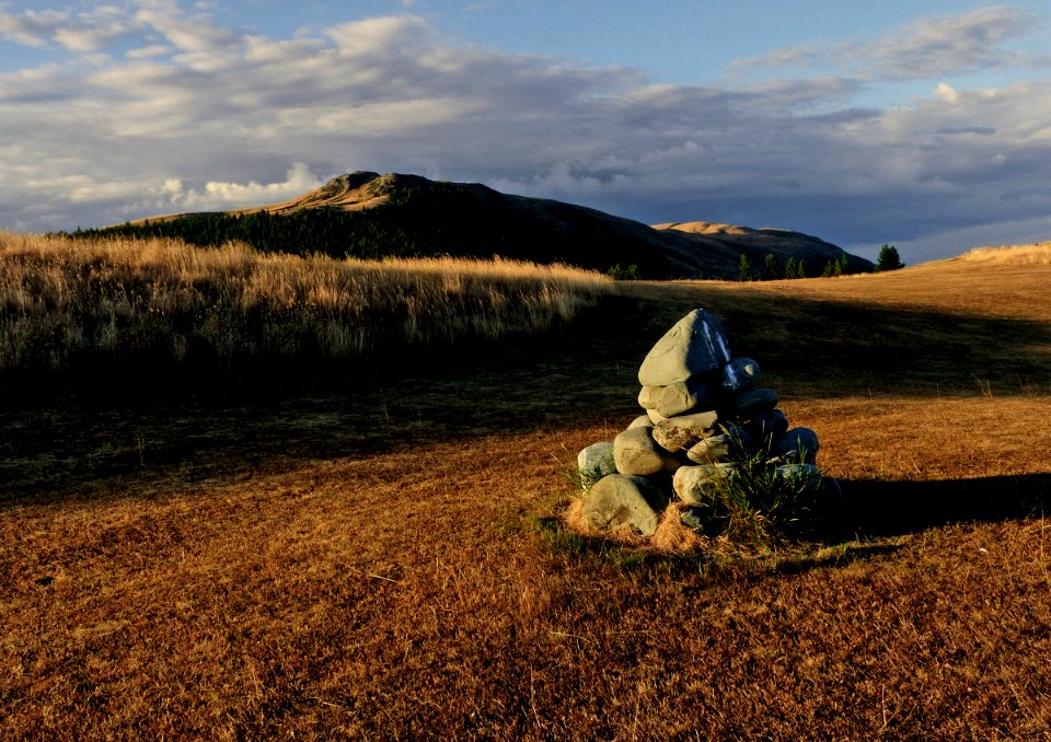 The Stone Cairn. Lake Tekapo.