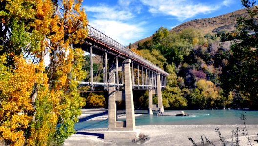 Old Lower Shotover Bridge. Queenstown.NZ photo