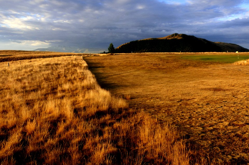 Edge of the fairway.
