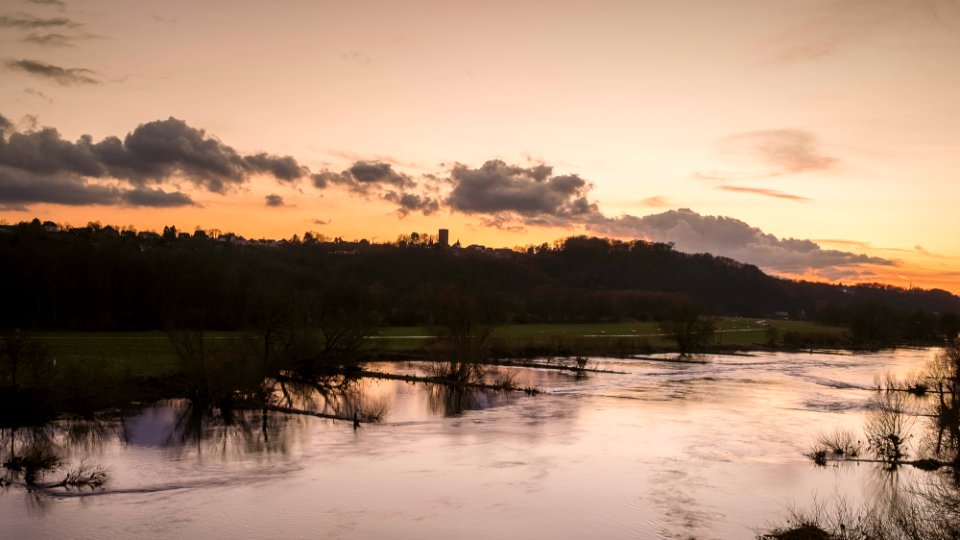 sunset on the riverside photo