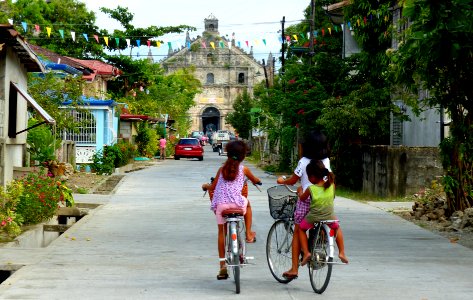 Street scene. Paoay Philippines. photo