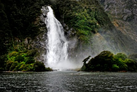 Lady Bowen Falls. Fiordland National Park NZ photo