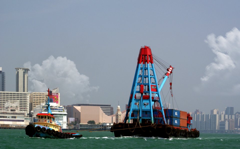 Working on Hong Kong harbour.