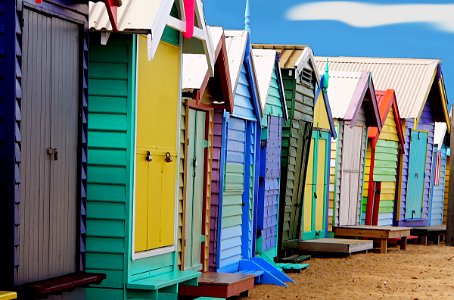 Bathing Boxes Brighton Port Philip Bay.