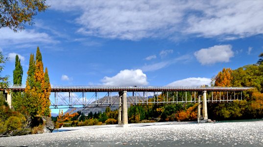 Old Lower Shotover Bridge. Queenstown. NZ photo