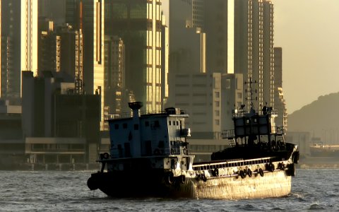 Working on Hong Kong harbour.
