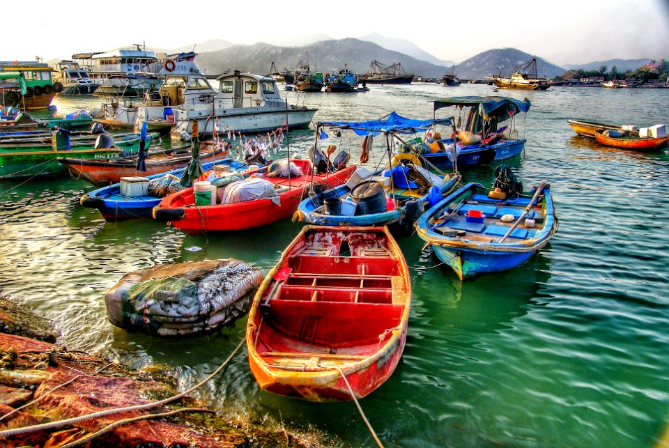 Fishing boats. Cheung Chau. Hong Kong.