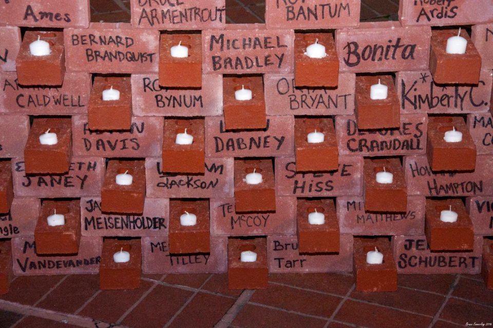 A memorial service for the deaths of people that were homeless