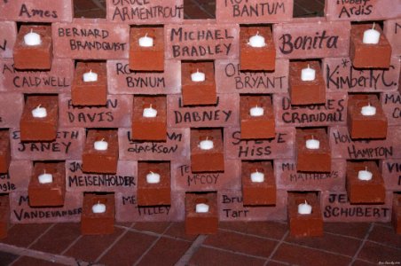 A memorial service for the deaths of people that were homeless