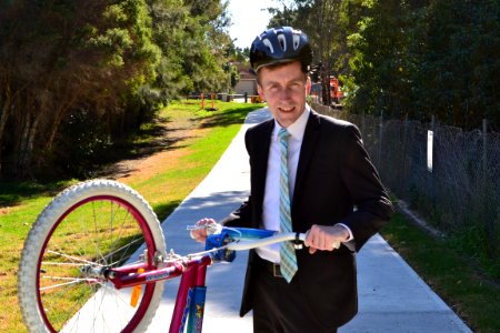 Holroyd City Council Mayor Ross Grove opening Rita Street cycleway path