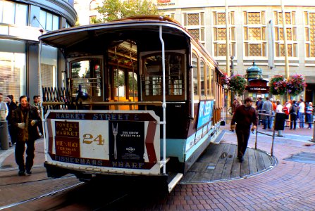 Cablecar turnaround.San Francisco.