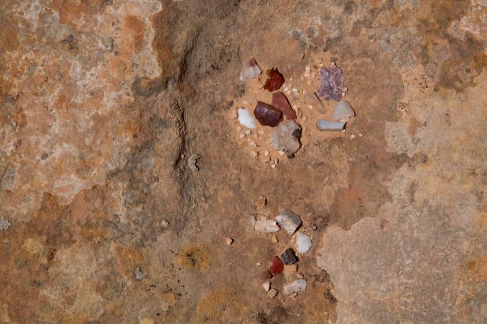 Shards left in cave