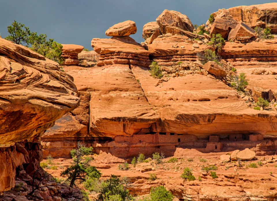 View of interesting rock formations in the area