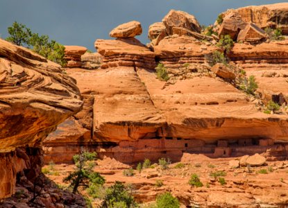 View of interesting rock formations in the area