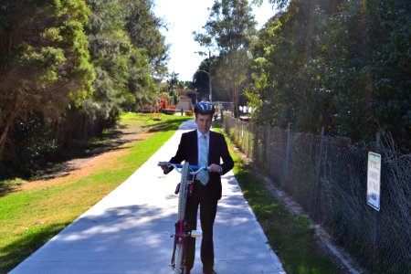 Holroyd City Council Mayor Ross Grove opening Rita Street cycleway path
