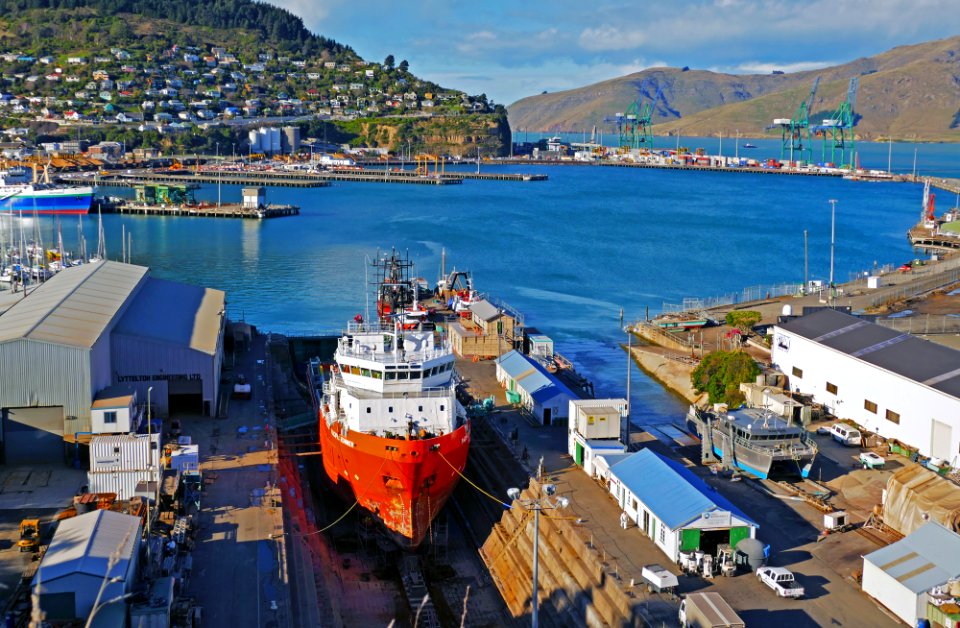 Pacific Runner. Dry Dock.Port of  Lyttleton.
