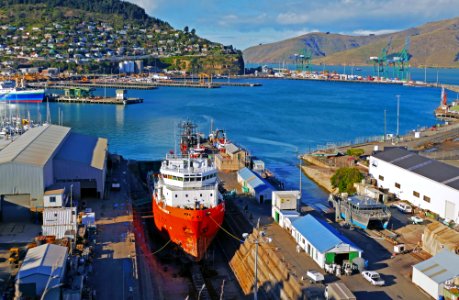 Pacific Runner. Dry Dock.Port of  Lyttleton.