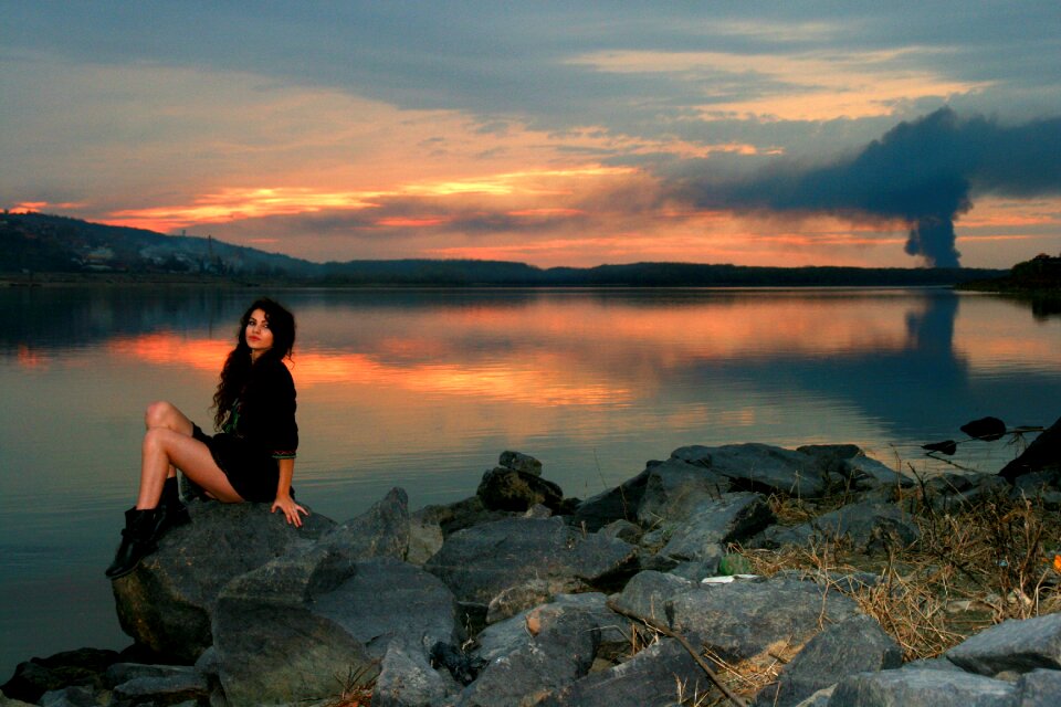Reflection in the evening beauty