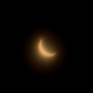 Eclipse through a garbage bag