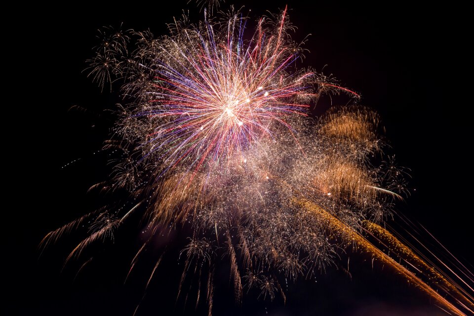 Night celebration black sky