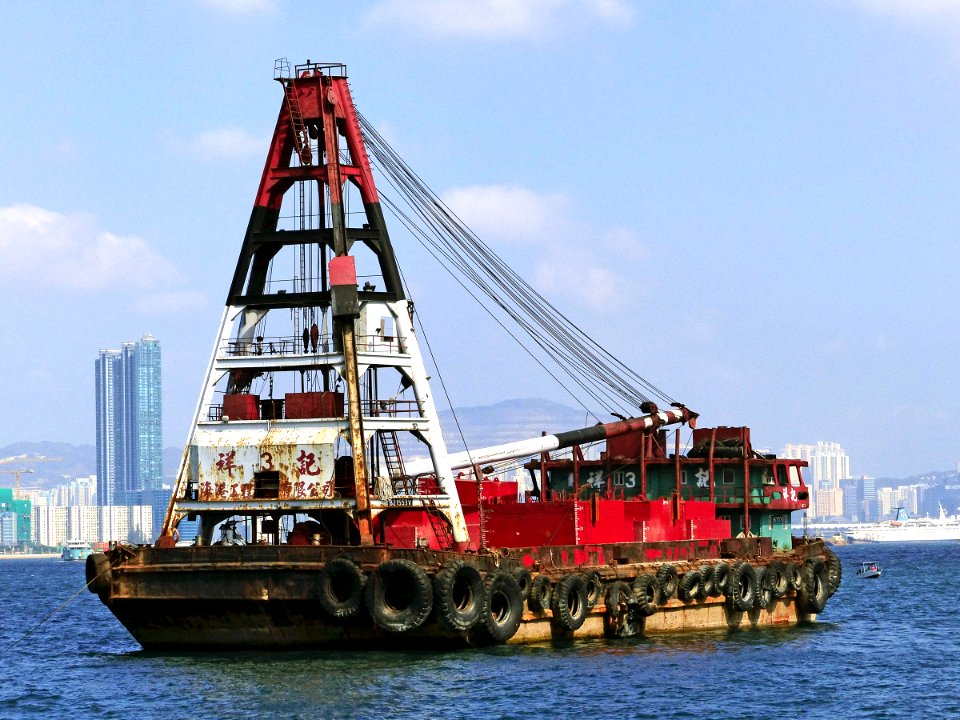 Lighter. Hong Kong Harbour.