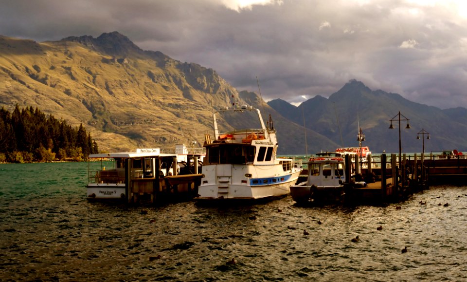 Evening Queenstown Bay. NZ