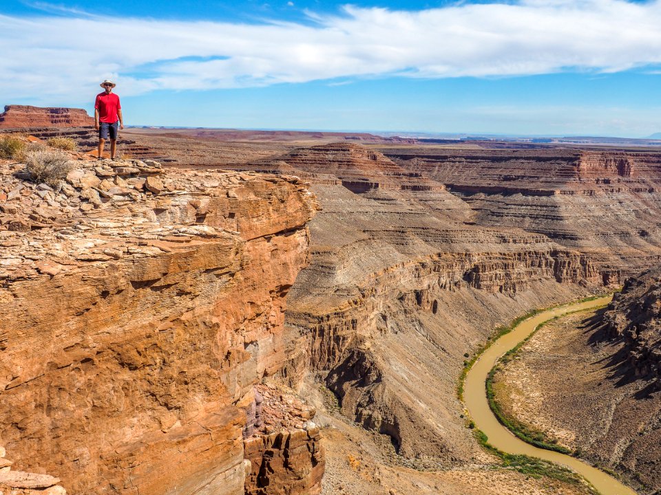 View from top of canyon wall