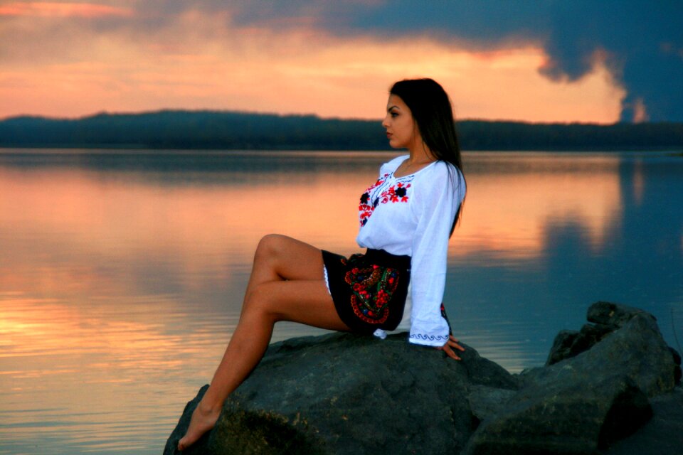 Reflection in the evening beauty